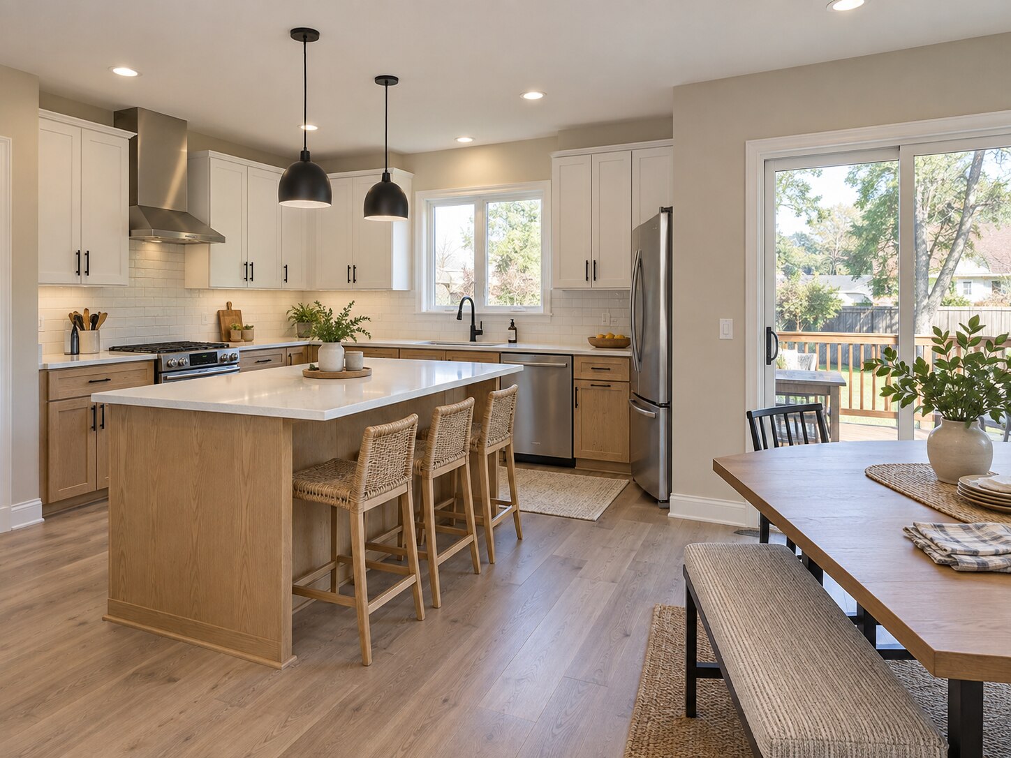 Two-Tone Oak & White
