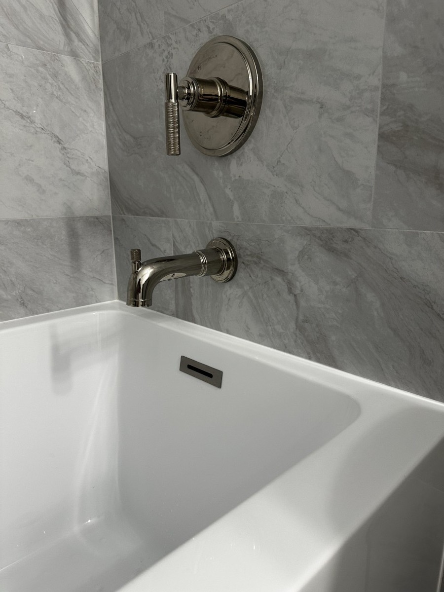 Elegance in Gray: A Bathroom Reborn in Wilmette