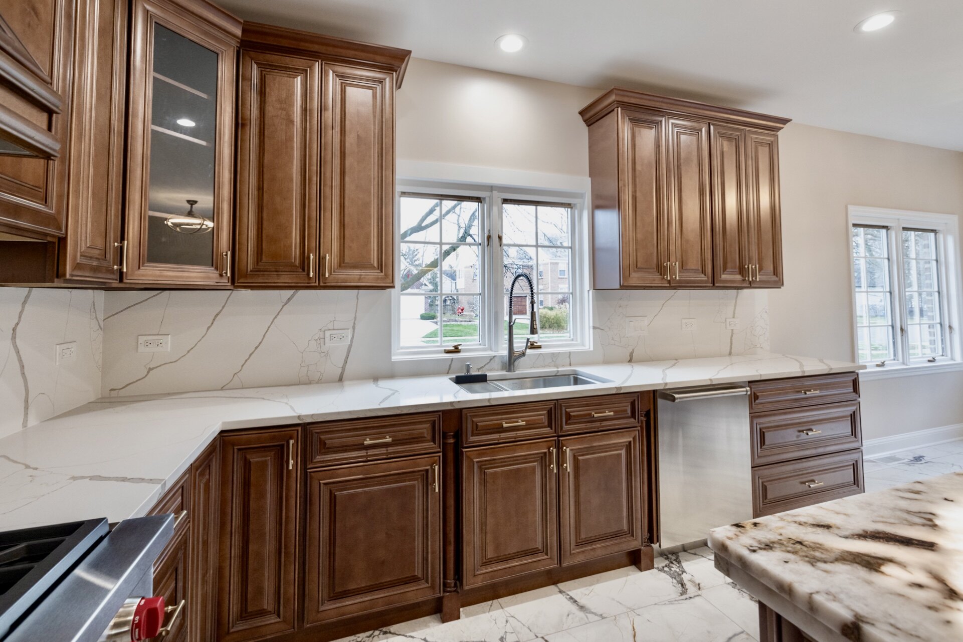 Traditional Warmth With Modern Materials; Open, High End Kitchen Remodel in Glen Ellyn, IL by ADS Building and Remodeling Inc project photo 5