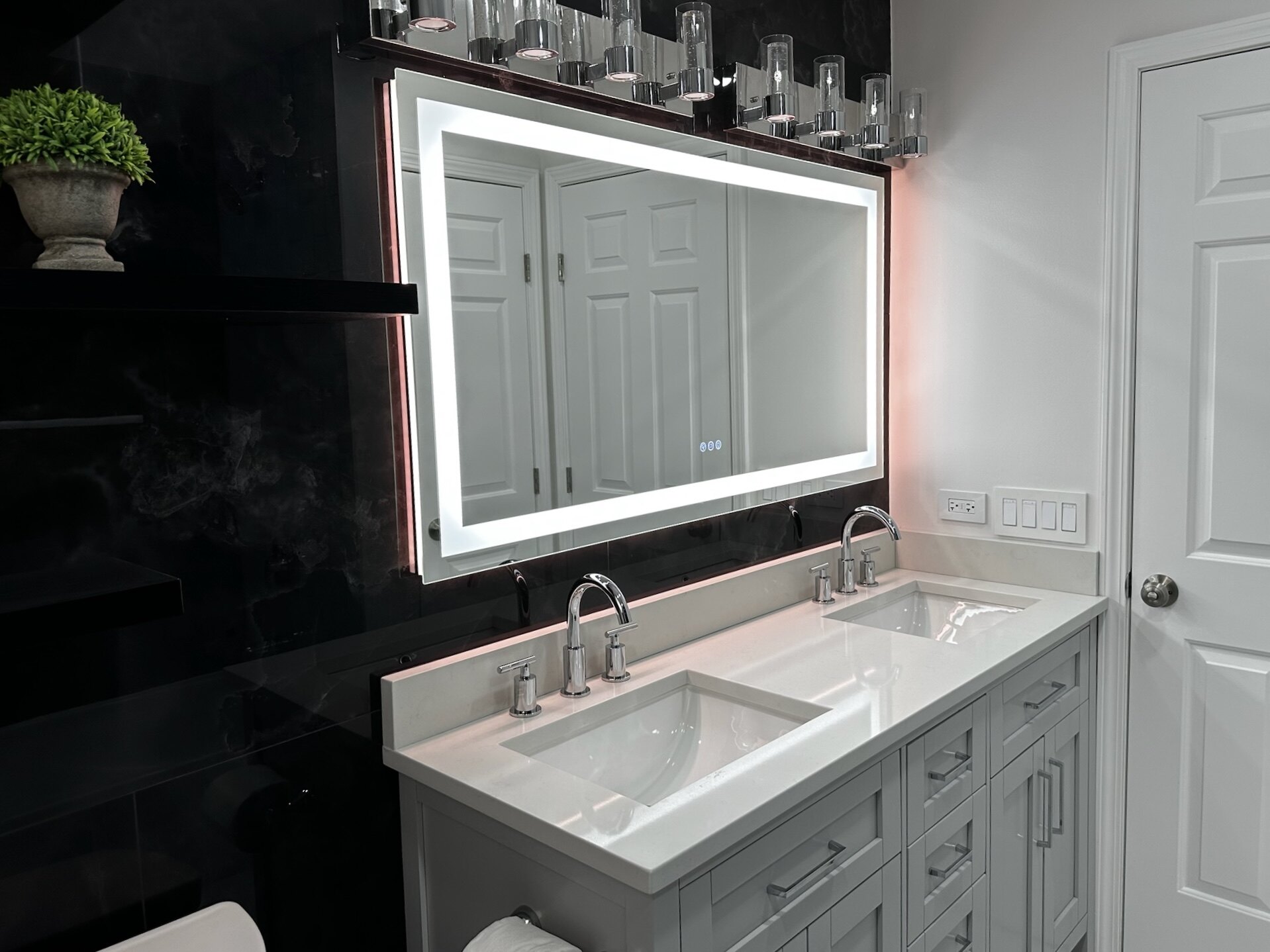 Modern Bathroom Renovation - Turning Basic into Bold Design in Lombard, IL by ADS Building & Remodeling