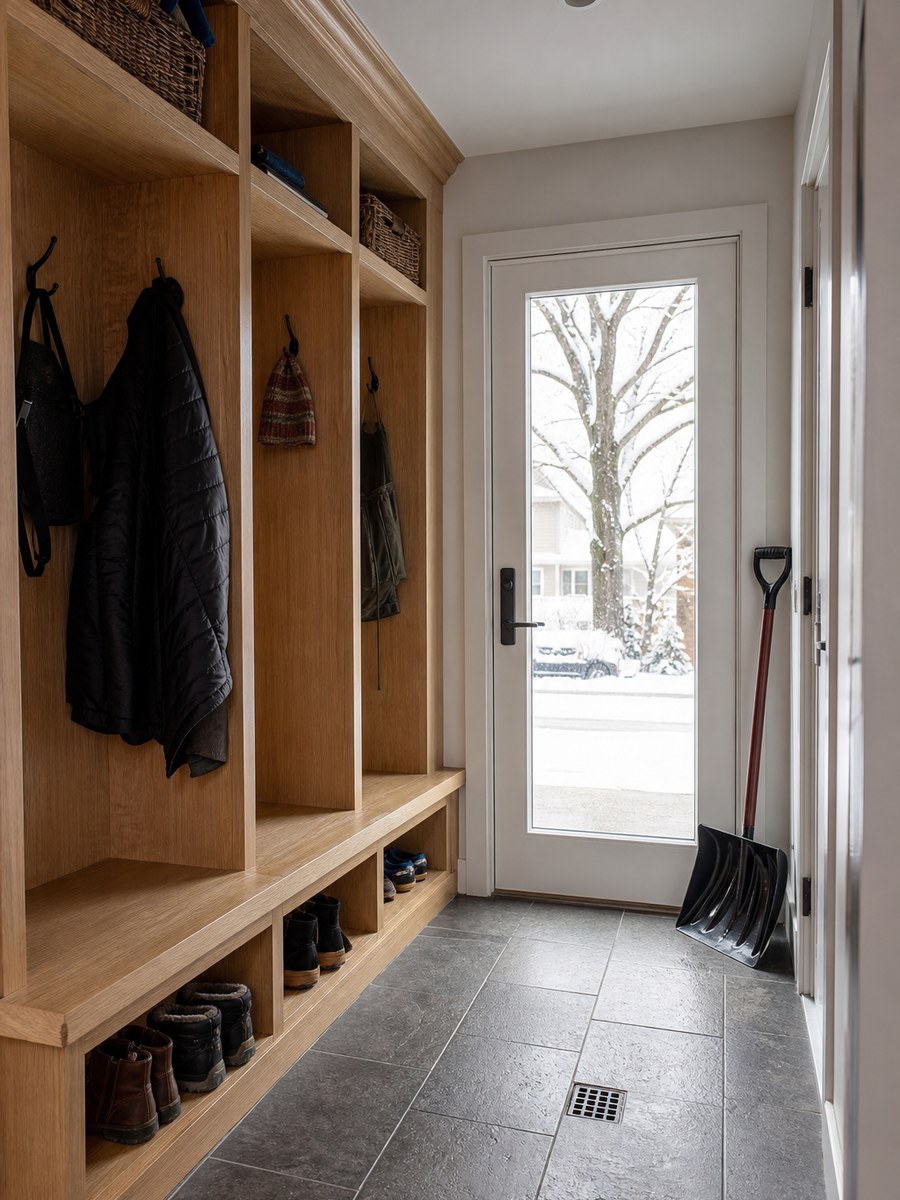 A Mudroom Built for a Chicago Winter