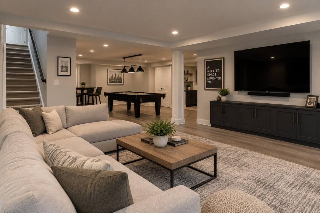Basement Finishing project by ADS Building & Remodeling, Chicagoland